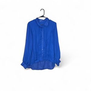 Elegant Blue Women's Button Down Shirt